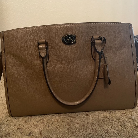 ⭐️SOLD⭐️ Coach Brooke Carryall In Pewter/Stone pebble leather - Picture 8 of 11